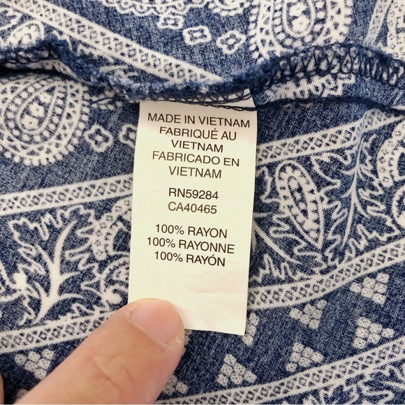 Vintage Halter Sexy Blue Floral Pattern Artsy High Low Mini Dress. Small-Medium - Picture 9 of 11